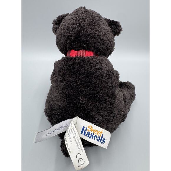 Mary Meyer Sweet Rascals Black Bear Floppy Plush In Scarf 8” Stuffed Animal - Picture 5 of 10